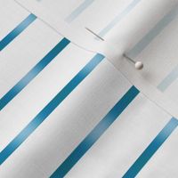 Teal Blue Ribbon Horizontal Stripes on White