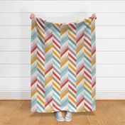 Jumbo scale - Chevron - retro - multicolor - dots - lines - vintage ©designsbyroochita