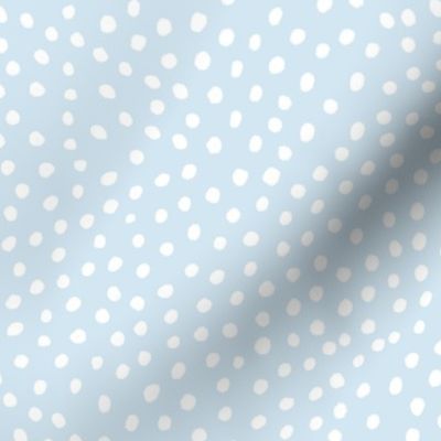 Spotty Dots, White on Baby Blue