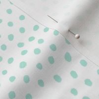 Spotty Dots, Aqua on White
