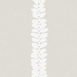 Periwinkle Beige linen floral stripe