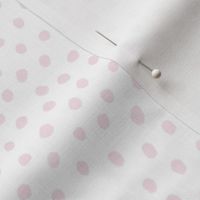 Spotty Dots, Baby Pink on White