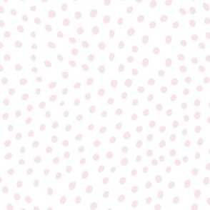 Spotty Dots, Baby Pink on White