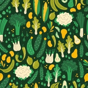 Pattern of green vegetables