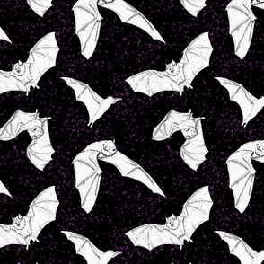 White Bats Purple Spatter Pattern