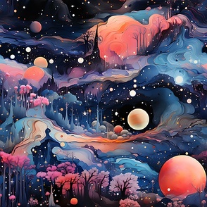 Cosmic Constellations - Pink Wallpaper 