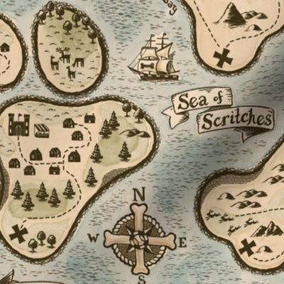 Salty Dog Pirate Map - Large