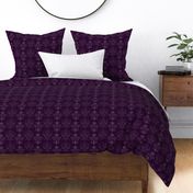 gothic scrolls mauve on purple