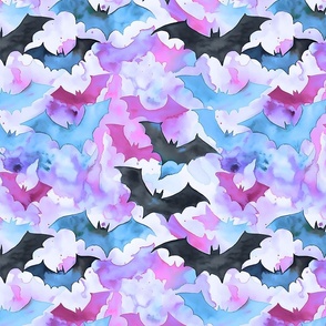 Bat Ballet - Black/Blue/Purple