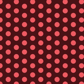 Pink Polka Dots on Brown