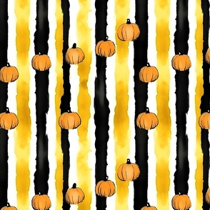 Pumpkin Striped Symphony - Black/Yellow