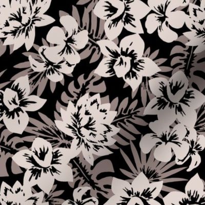 BOLI PAINTED TROPICAL FLORAL- BLACK SML