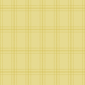 Lined Linens - Quad Plaid - Deep Yellow, Light Yellow- (Italian Orchard)