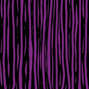 Broken Wonky Stripes Blender Pattern Purple On Black