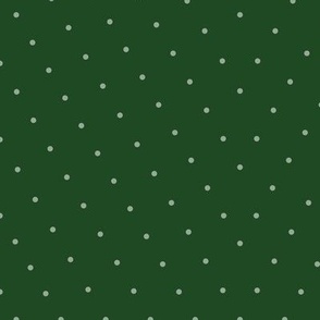 Minimal Polka Dots in a Diamond Shape in Deep Emerald Green and Sage Green