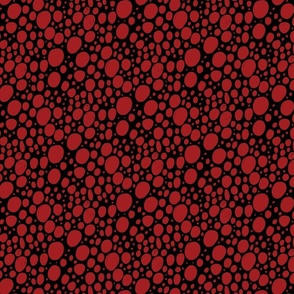 Red Blobs On Black Blender Pattern