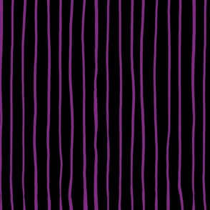Thin Hand Drawn Magenta Purple Stripes