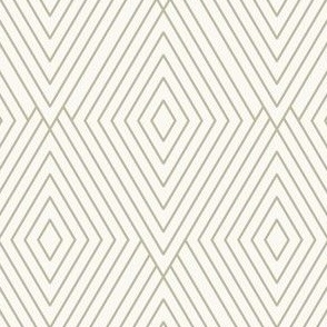 Modern Minimal Elegant Geometric Diamond Line Art in Beige Gray and Ivory White
