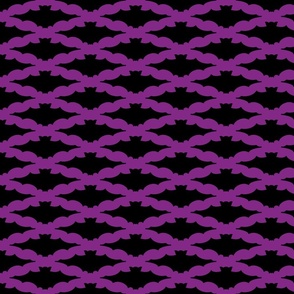 Bat Diamond Pattern Black On Purple