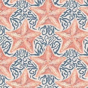 Starfish Kelp Whirls - Blue