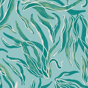 Painted Seaweed - Opal Green