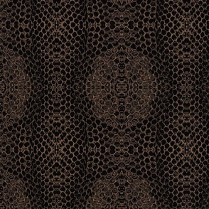 discarded snakeskin -  black and mocha brown