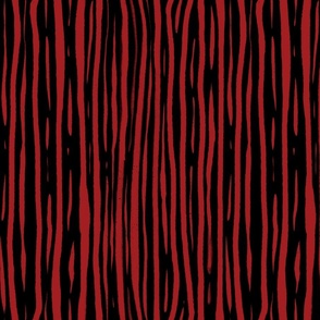 Broken Wonky Stripes Blender Pattern Red On Black