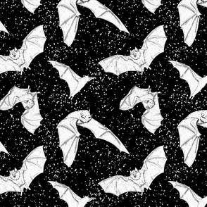 Bat Spatter Pattern Black And White