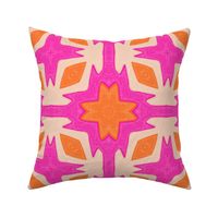 Bold and Vibrant Geometric Modern Pattern - Pink, Orange and Beige