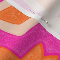 Bold and Vibrant Geometric Modern Pattern - Pink, Orange and Beige