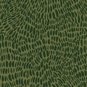 Dark green abstract shell print