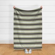 JUMBO // simple horizontal stripes - creamy white_ light sage green_ purple brown - basic geometric - 2 inch stripe