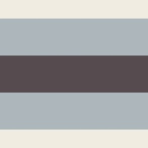 JUMBO // simple horizontal stripes - creamy white_ french grey blue_ purple brown - basic geometric - 2 inch stripe