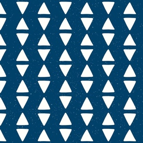 Geometric Triangle Stripes in Navy Blue