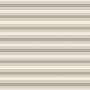 small scale // small scale // simple horizontal stripes - bone beige_ cloudy silver_ creamy white - basic geometric - quarter inch stripe