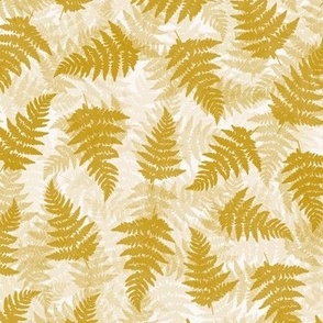 Gold fern leaves