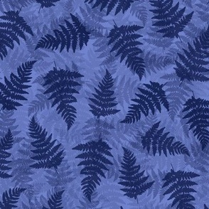 Dark blue fern print