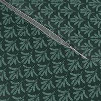 Jungle Palms on Emerald Green  | Small Version | Bohemian Style Pattern with Green Leaves 