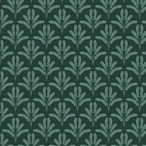 Jungle Palms on Emerald Green  | Small Version | Bohemian Style Pattern with Green Leaves 