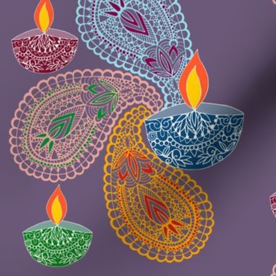 Diwali - Paisleys and Lamps