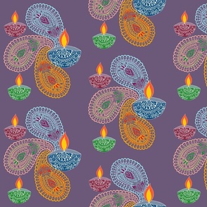Diwali - Paisleys and Lamps