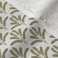 Jungle Leaves in Palm Green | Small Version | Bohemian Style Pattern with Green Leaf Motif 