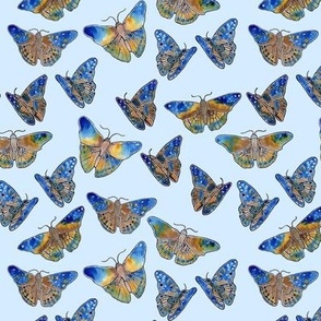 Watercolor Butterflies - Blue