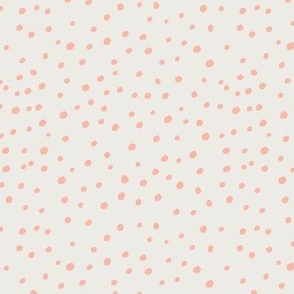 Jungle Creature Spots in Paradise Pink  | Medium Version | Bohemian Style Pattern a Cream Background