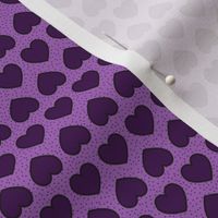 Valentine's Day  Mini Collection Rows of Hearts Whimsigoth Dark Purple