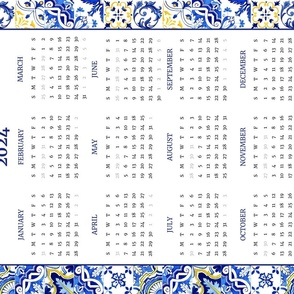 Portuguese Tiles wall hanging 2024 Calendar