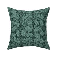 Monstera Leaves on Jungle Green  | Large Version | Bohemian Style Pattern in Shades of Green