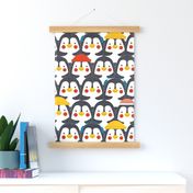 Charming Penguins in Colorful Hats: Cozy Winter Decor