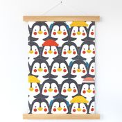 Charming Penguins in Colorful Hats: Cozy Winter Decor