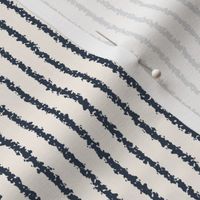 pinstripe dark blue stripes on off-white ivory cream